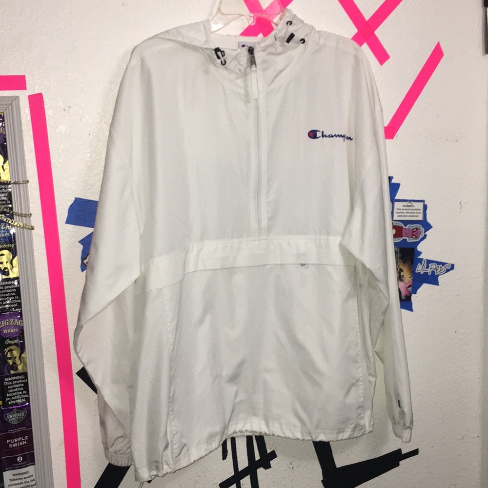 white champion windbreaker
